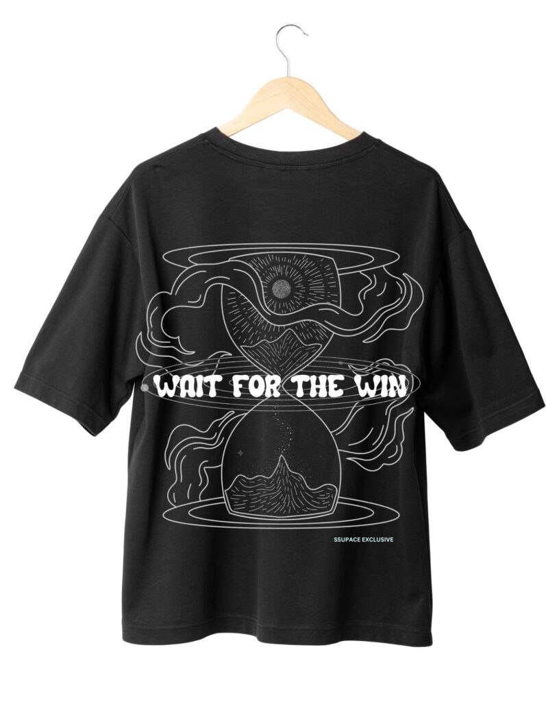 Wait for the win minimal oversized tee